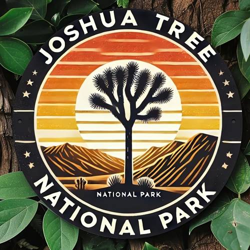 Joshua Tree National Park 20.32x20.32cm Aluminum Wall Art Sign - Perfect for Bedroom, Kitchen, Dining & Bar Decor | Unique Design, Easy to Hang, Durable & Long-Lasting | Ideal Home, Office Gift