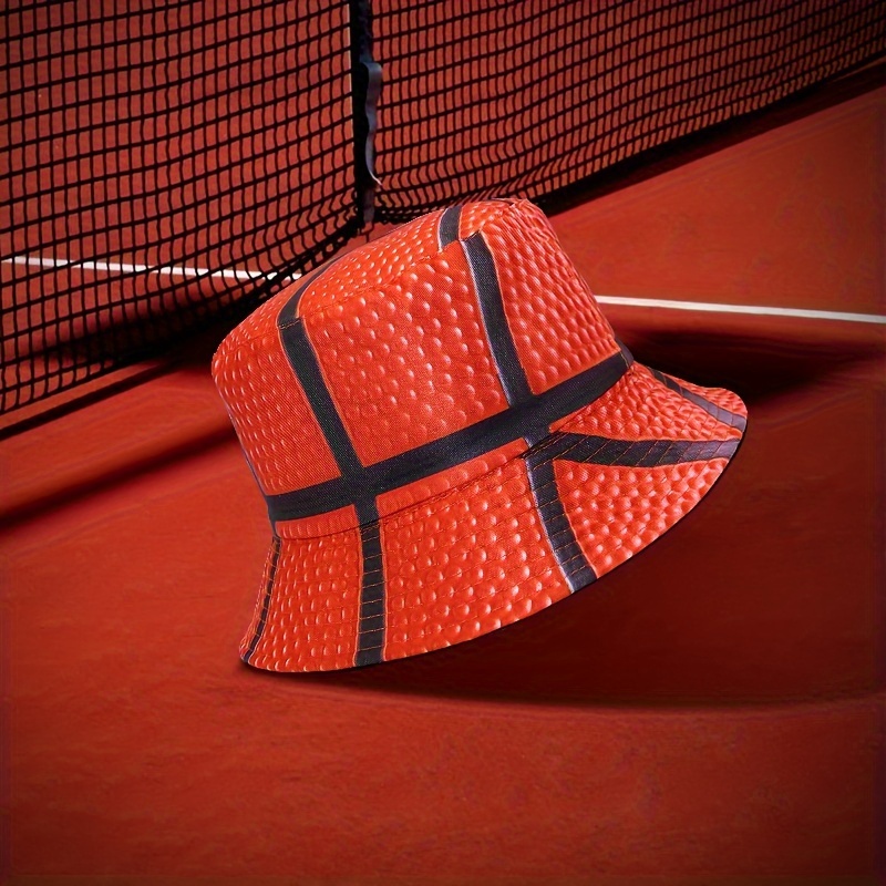 

Sun-safe, Basketball-themed Foldable Bucket Hat - Sporty, Sun-protective & Stylish For Outdoor Activities