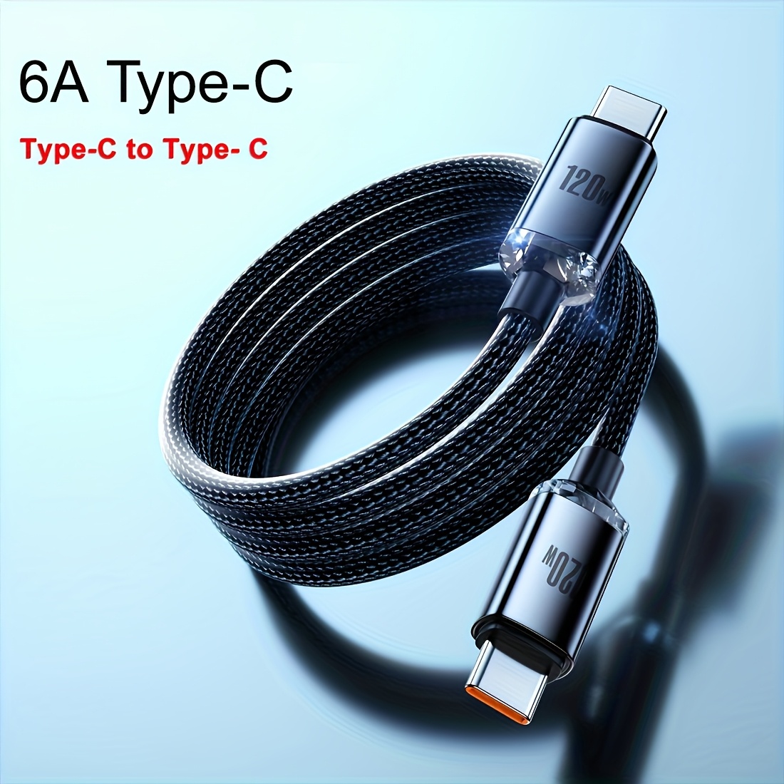 120w 6a type c to type c usb to type c super fast charging cable for samsung s23 s22 s21 xiaomi 12 50 k60 redmi huawei p40 p60 oppo phone charger usb c cord ipad pro data usb c type c transfer cord Product details 1
