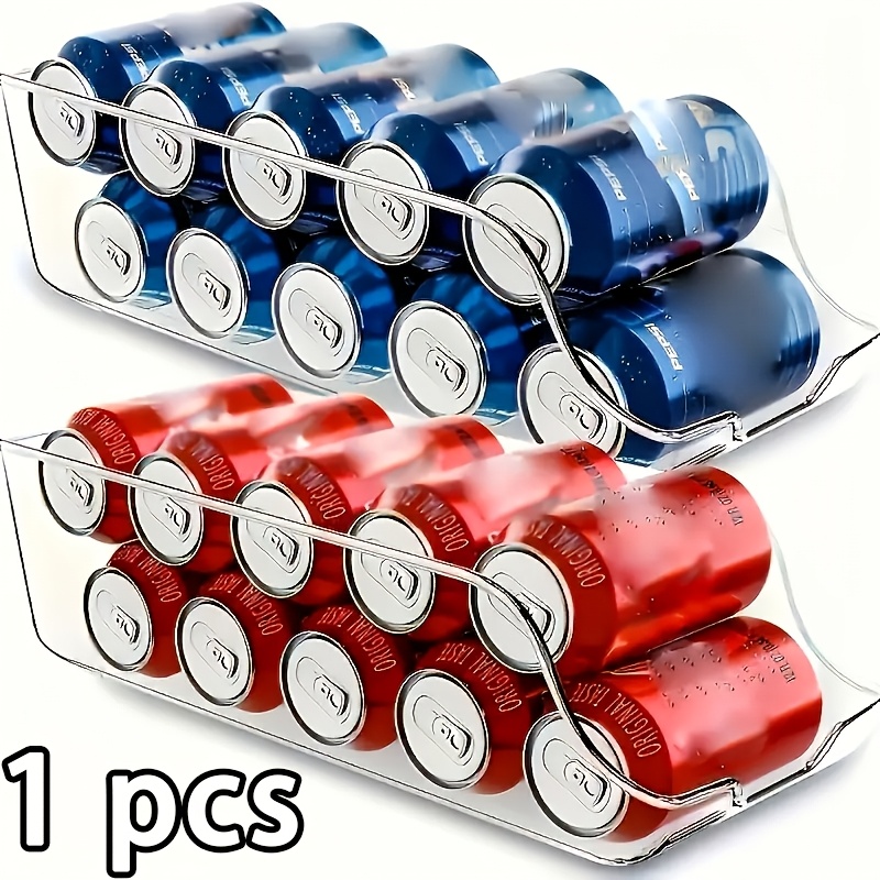 Image of This -one Refrigerator Organizer You Refrigerator Space - Perfect For Storing , Beverages, And More! Refrigerator Soda Can Organizer, Stackable Can Dispenser, Refrigerator Storage Organizer