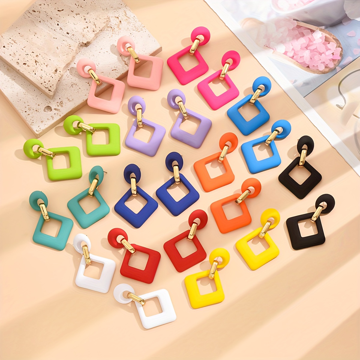 

Acrylic Dangle Earrings: Minimalist Style, Suitable For Daily Wear And Gatherings