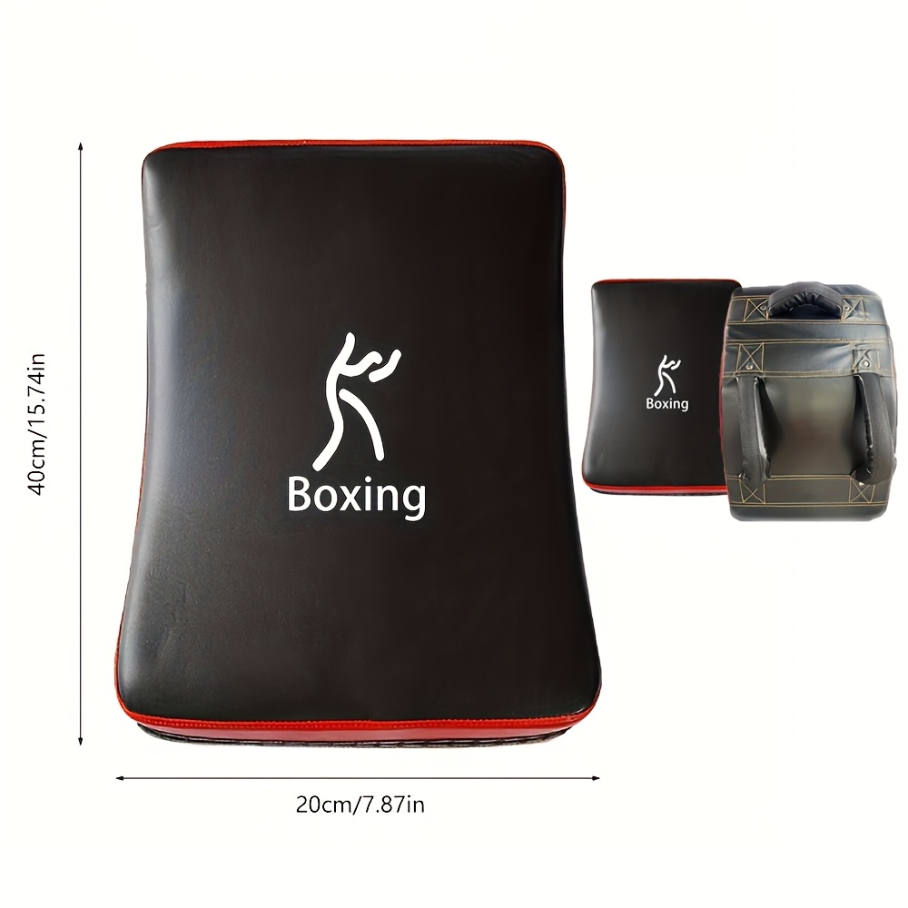 high quality leather square thickened arc kick mat for taekwondo karate boxing muay thai training punching pad suitable as basketball rebound ball black details 5