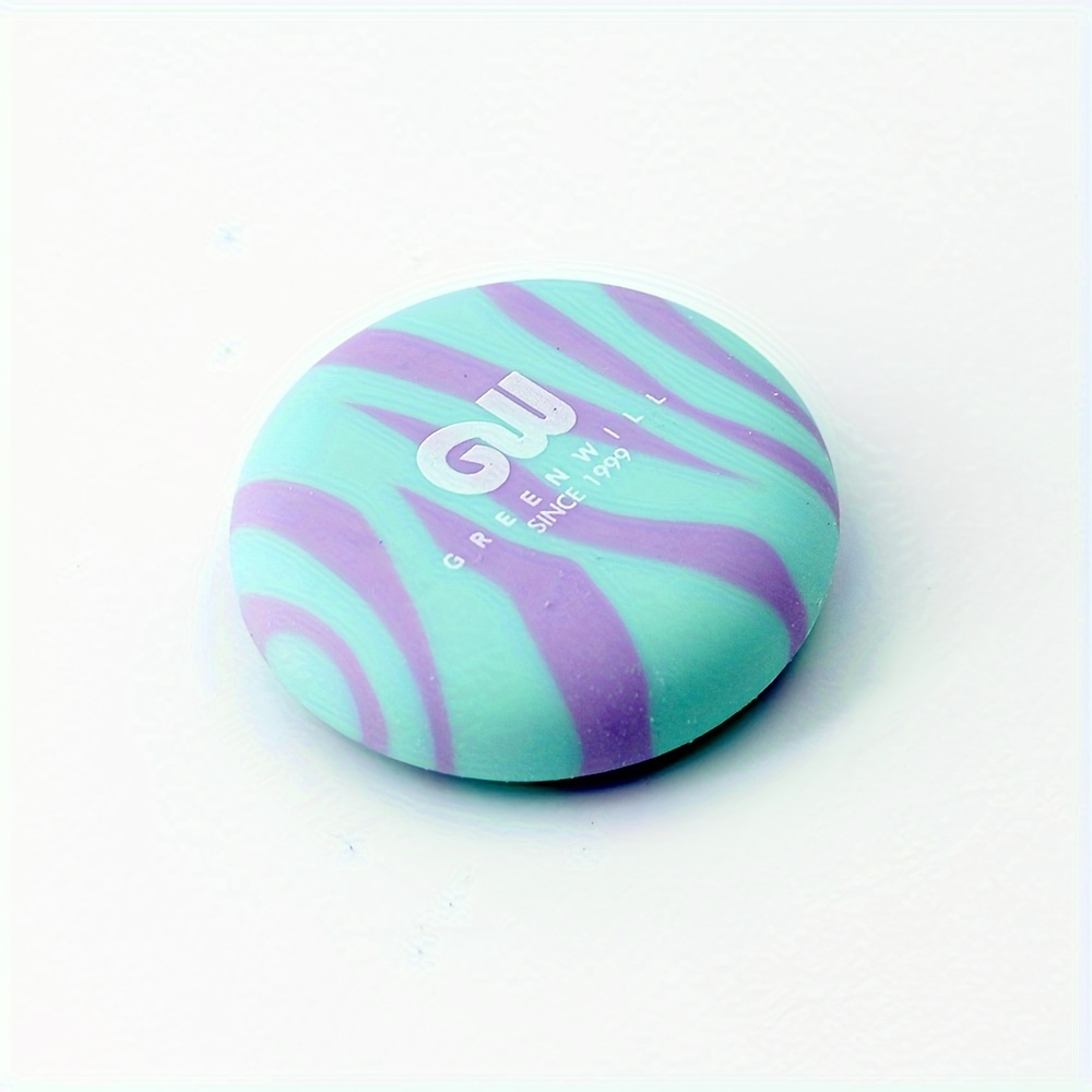 Creative Round Textured Eraser For Pencils, No-smudge Drawing And Writing, Pocket-sized Tpr Material Xpc-017