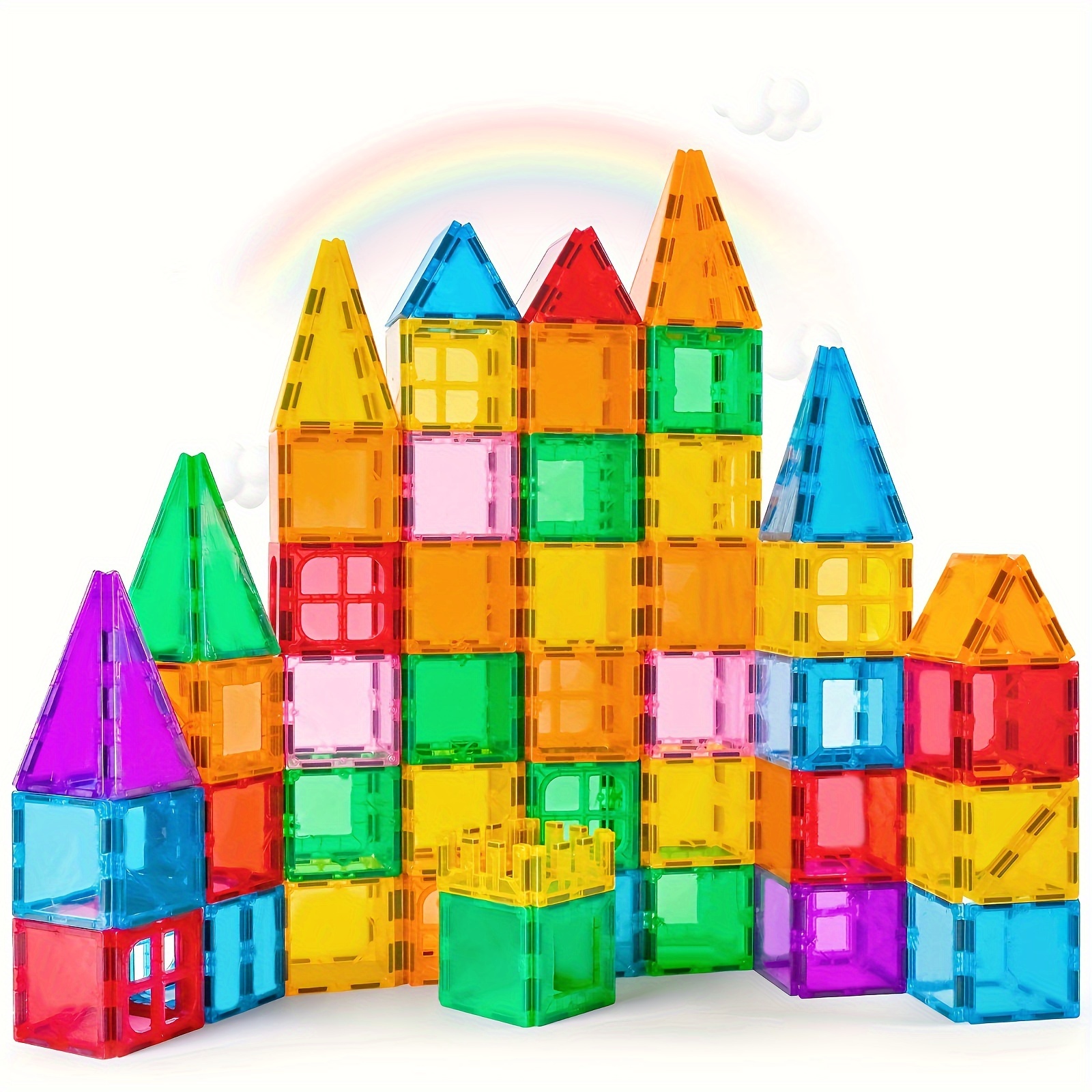 

80 Pcs Building Magnets Kids Educational Gift Set For Boys And Girls Magnetic (color Random)