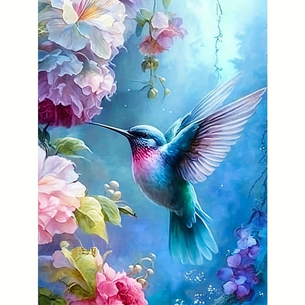 

30*40cm/11.8*15.7in Hummingbird Dly 5d Diamond Painting Full Diamond Withnumber Kits Home And Kitchen Fashionmosaic Diamond Painting Canvas Walldecoration Gift Crafts Frameless