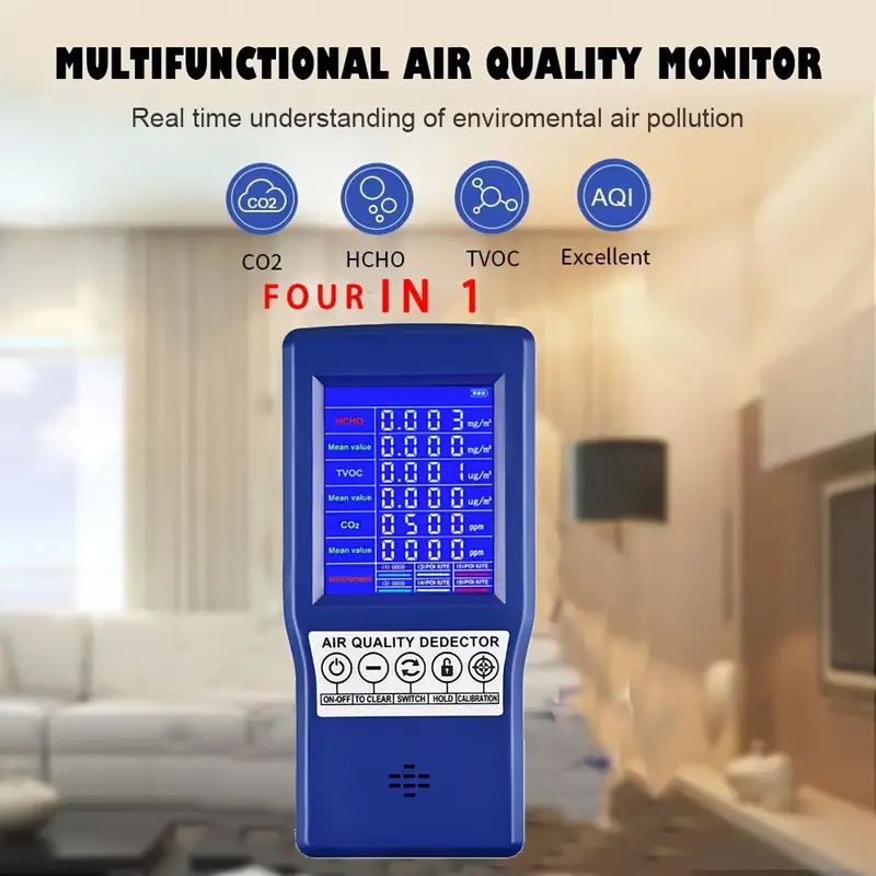 1pc Misuratore Qualità 'aria Tester Portatile Qualità 'aria - Temu Italy