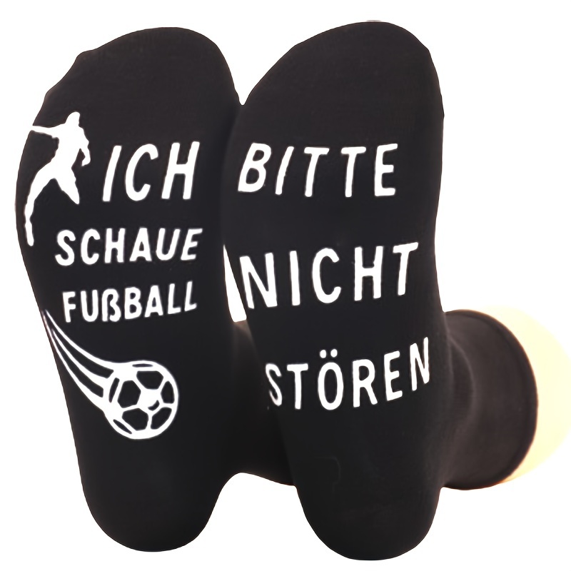 Image of A Pair Of Creative Football Socks With Adhesive Anti-slip Features, Comfortable, Breathable, Moisture-wicking, Suitable For , Unique Sports Socks For Playing Football, Sweat-resistant