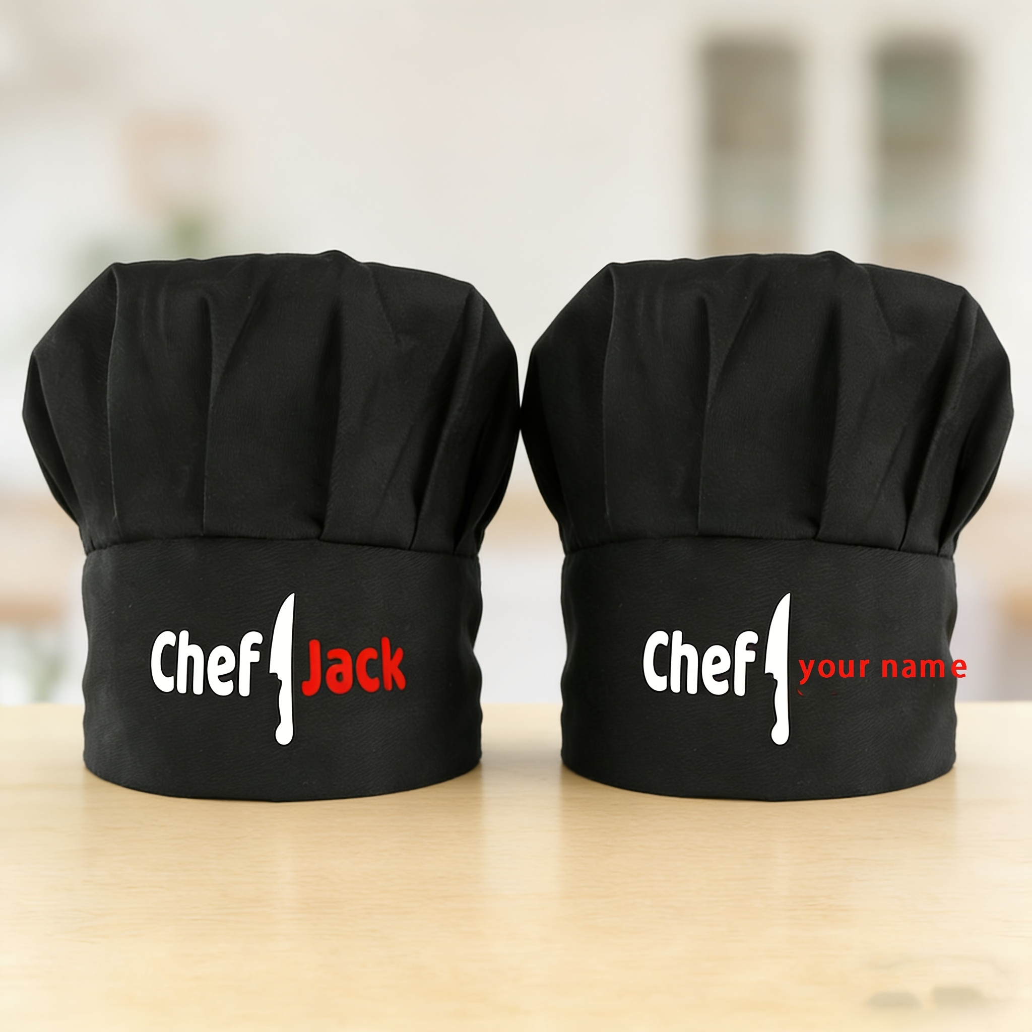 E-shop Eine personalisierte Kochmütze: Ein individuelles Namens-Grillzubehör, ein Geschenk für Erwachsene zum Kochen und Grillen, ermöglicht die