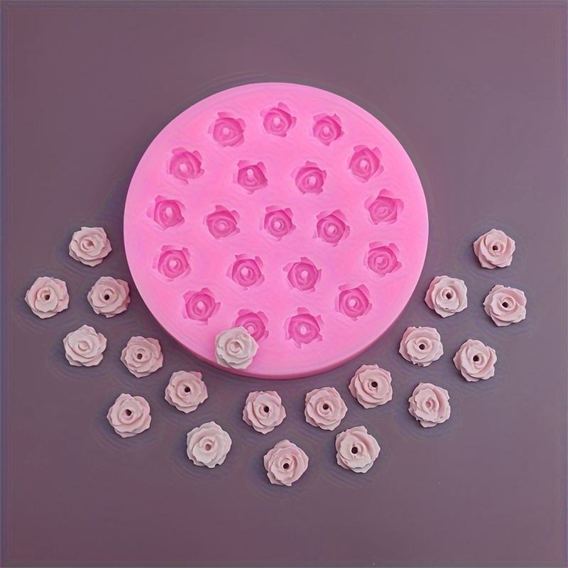 

1 Piece, 20 Holes Blossom 20 Holes Mini Rose Shape Chocolate Fondant Flower Cake Decoration Shape Baking Tools