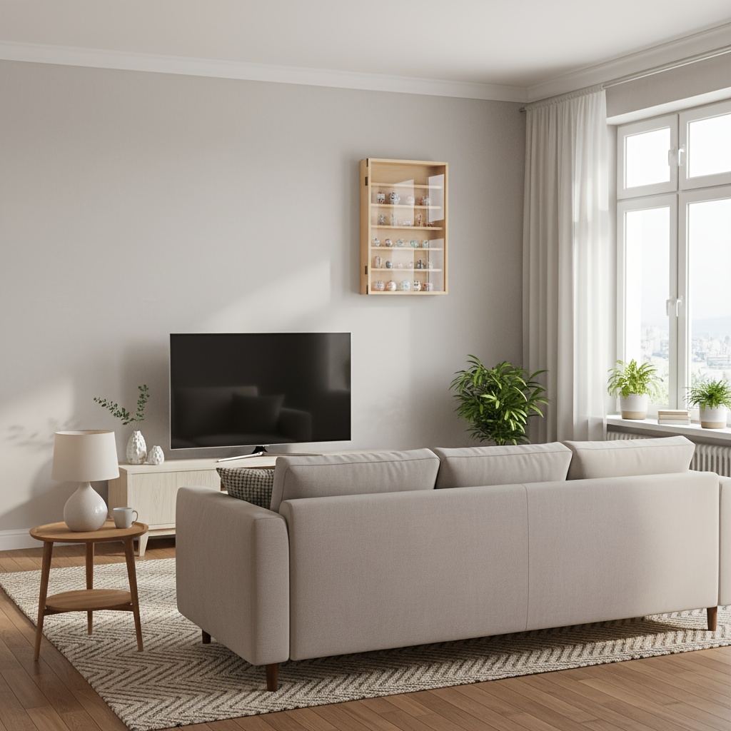 TEMU 6-tier Wooden For Doll Display Shelf With Door, Wall-mounted Storage Cabinet, Collectible Toy Organizer For Doll Figures Action Figures