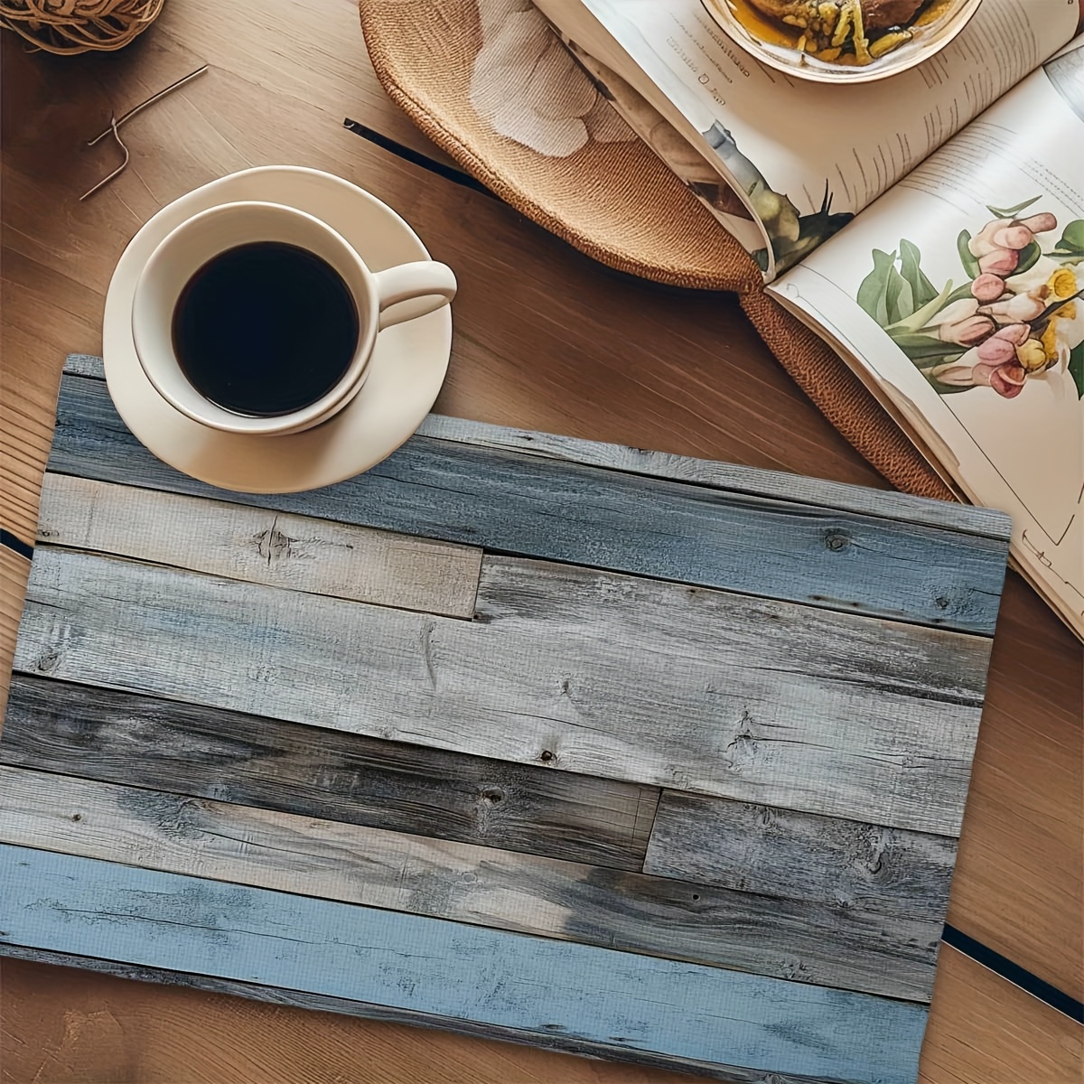 4er Set Rustikale Holzoptik Tischsets Für Esstisch Und Garten_voghion.com