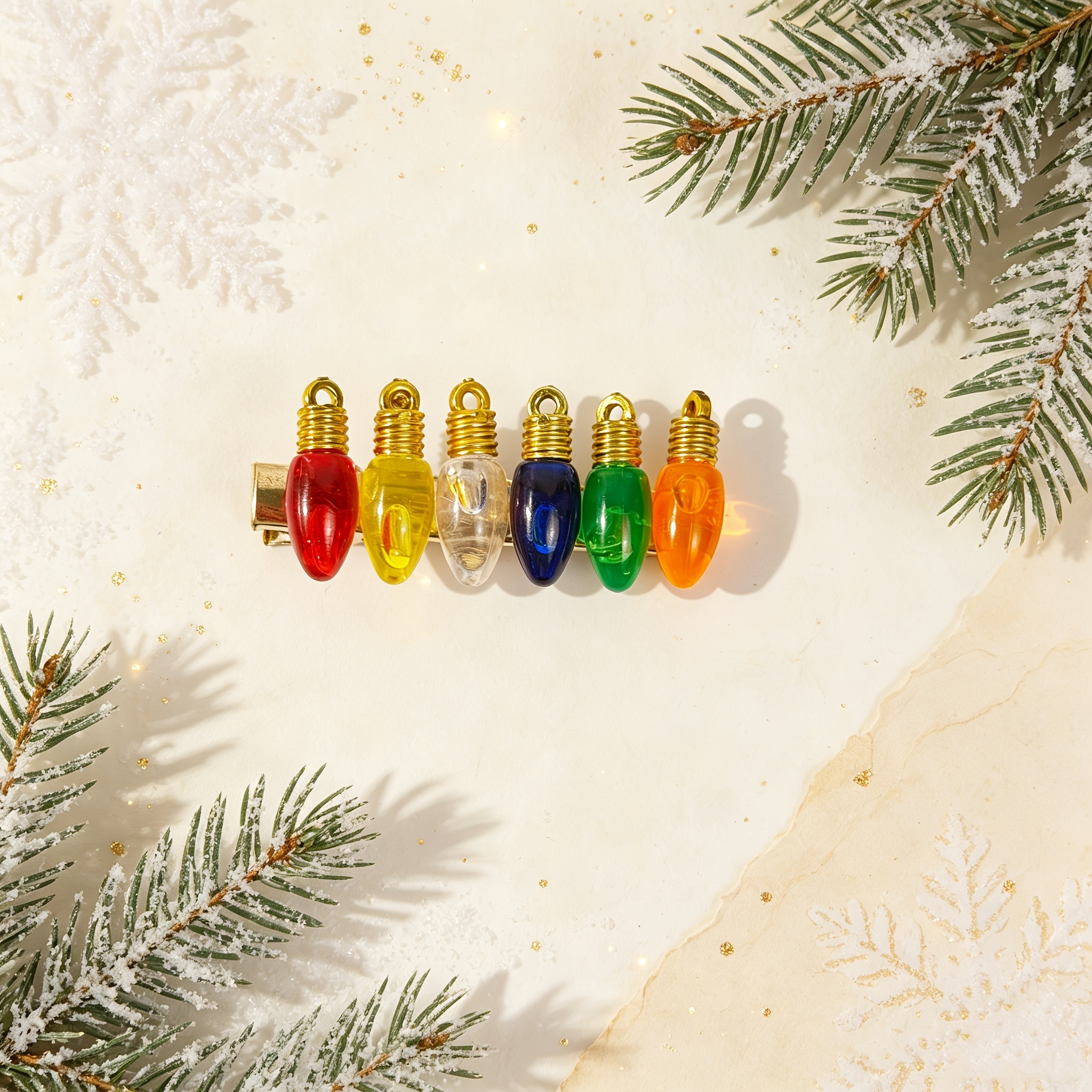 TEMU 1 Christmas Hair Clip For Women, Cute Plastic Decorative Hair Clip, Christmas Party Hair Clip, Ponytail Hair Clip, Hair Accessory