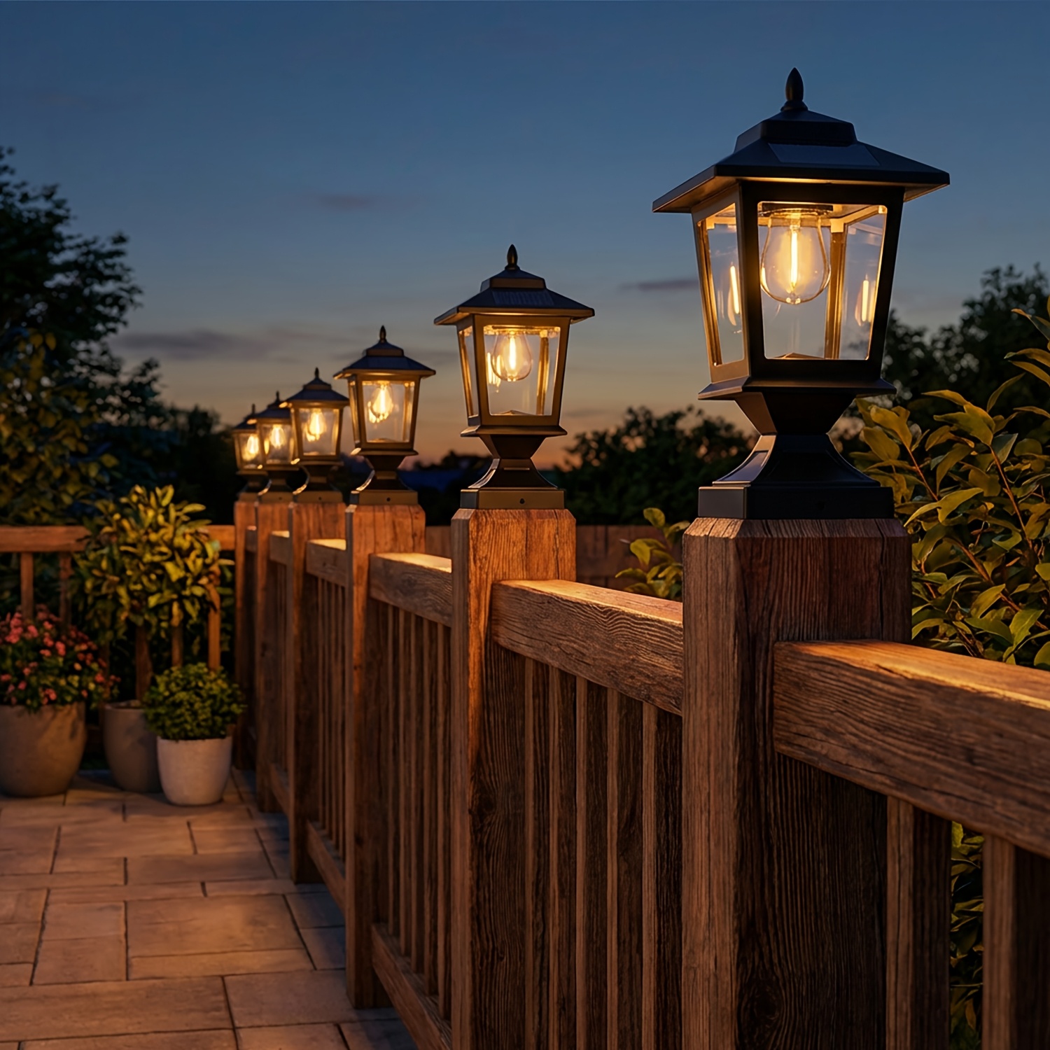 2 pack   post lights   dusk to dawn adjustment ip44 waterproof solar   light for 4x4 wooden posts     lights with glass shade for deck fence patio post decor matte black