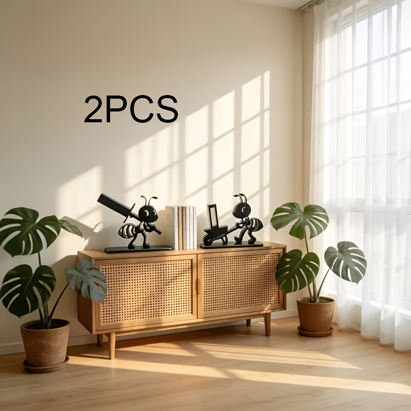 TEMU 2pcs New Ant-shaped , Creative Decor For Bathroom And Living Room, Multifunctional Toilet Paper Storage Art Ornaments, Stable And Non-tipping