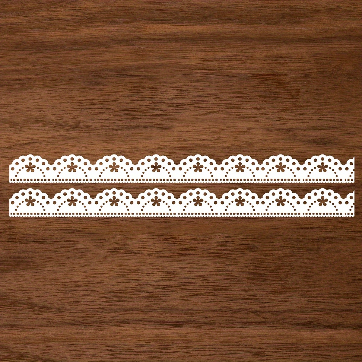 TEMU 1 Roll Vintage Lace Pattern Transparent Pet Self-adhesive Tape - Intricate Floral & For Crafting, Scrapbooking & Diy Projects