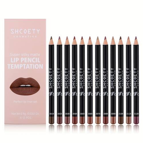 12 color matte lipstick lip liner set nude color long lasting makeup