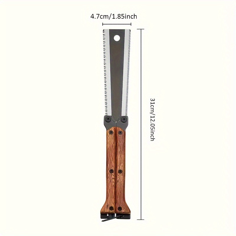 TEMU Sk5 Steel Folding Saw - Ergonomic Handle, Safety Lock, Ideal For Woodworking, Tree Trimming & Diy Projects