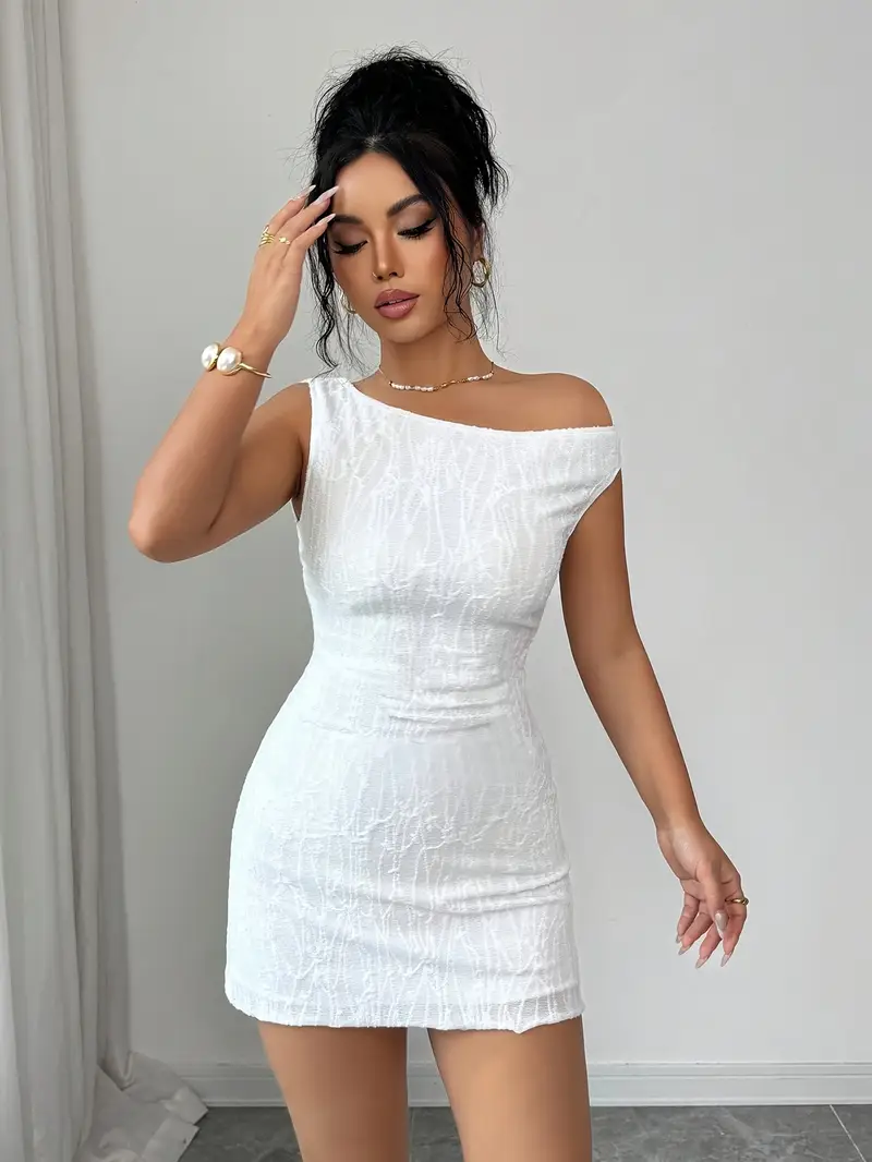 womens shoulder mini dress slanted collar lace trim fitted - Temu Mauritius womens shoulder mini dress slanted collar lace trim fitted - Temu Mauritius