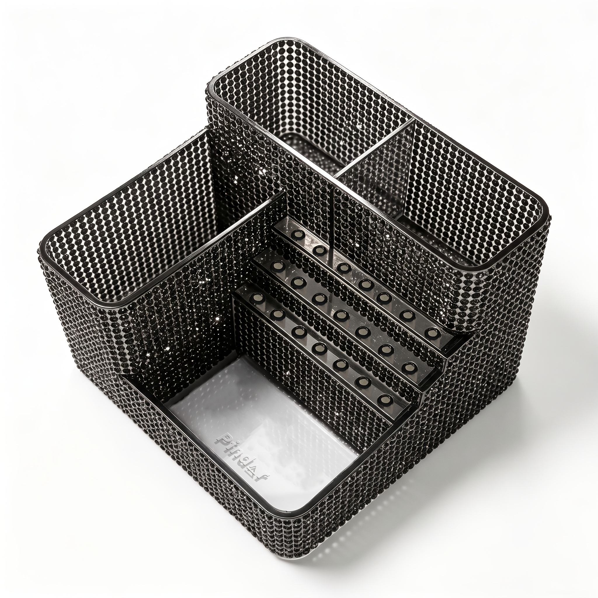 TEMU Storage Bracket For Diamond Inlaid Nail Polish Machine, Storage Box With 21 Holes For Storing Nail Polish Machine And Polishing Head, Makeup