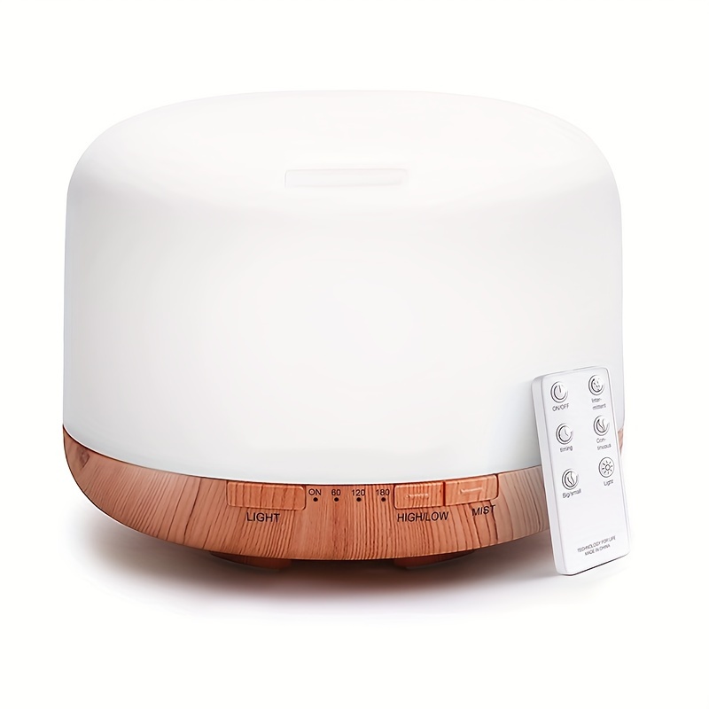 

Ultrasonic Air Ion Humidifier 500ml Wood Ultrasonic Oil Humidifier, No Off, Usb Charging And Air Humidifier For