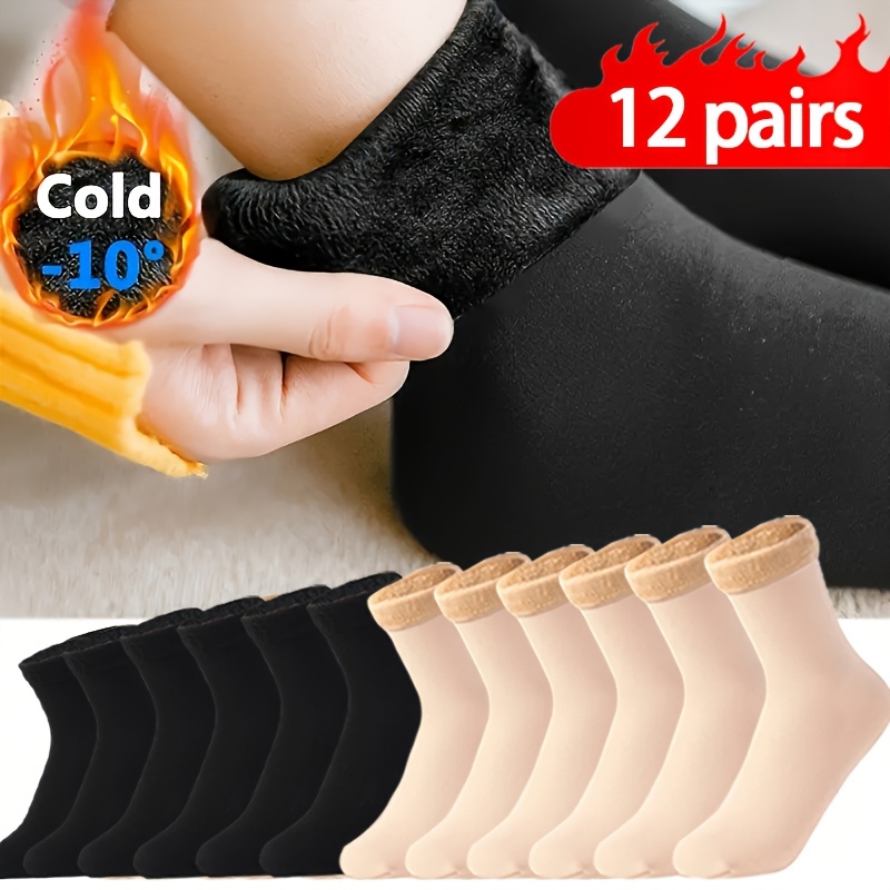 12 Pairs Winter Warm Comfortable Sports Socks, Unisex