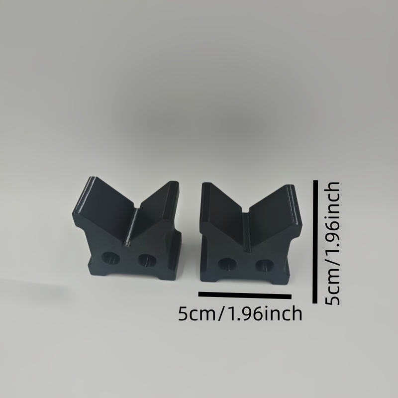TEMU Support cylindrique noir en V, Dispositif de fixation en V pour barre ronde, Support de positionnement pour usinage sur