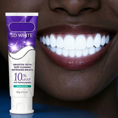 5d toothpaste cleanses and brightened purple hydroxyapatite formula fresh mint breath for gums travel set 100g 3 52 ounces ideal oral care gift for men and women suitable for daily use