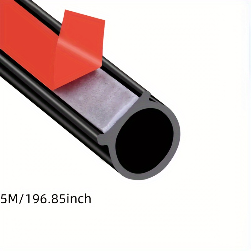 Extra-large 33ft/16.4ft D-shaped Rubber Seal Strip For Car & Truck Doors - Weatherproof, With Sink For Protection