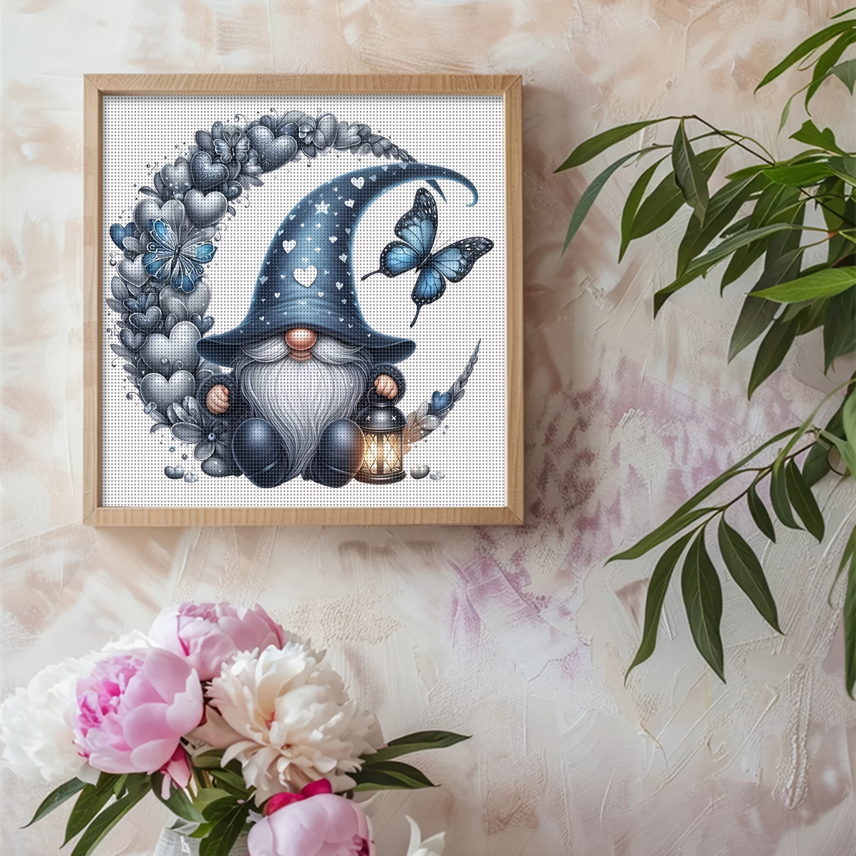 TEMU 1 Set - Gnome Theme Cross Stitch Painting Kit, Diy High-quality Needlework Embroidery, 11ct Cross Stitch Embroidery Painting Decorative Craft,