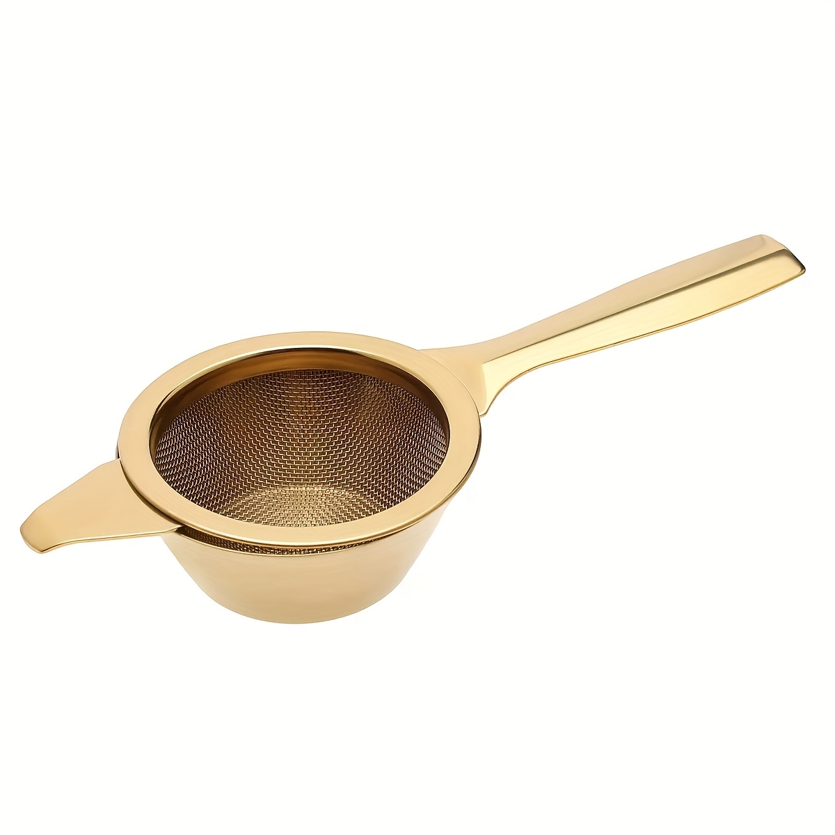 TEMU Tea Strainer With Cup Stand, High-density Sieve Filter, Coffee Filter, Juice Strainer, Soy Milk Filter Screen
