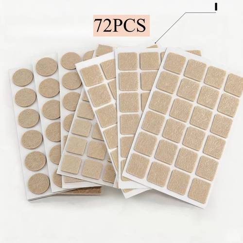 set di 72 pezzi di tappetini in per mobili - dimensioni di protezioni antiscivolo per di sedie, beige - adatti per la protezione di pavimenti in legno duro e superfici metalliche, protezioni per di mobili | cuscinetti decorativi | tappetini in durevoli, protezione del delle della sedia