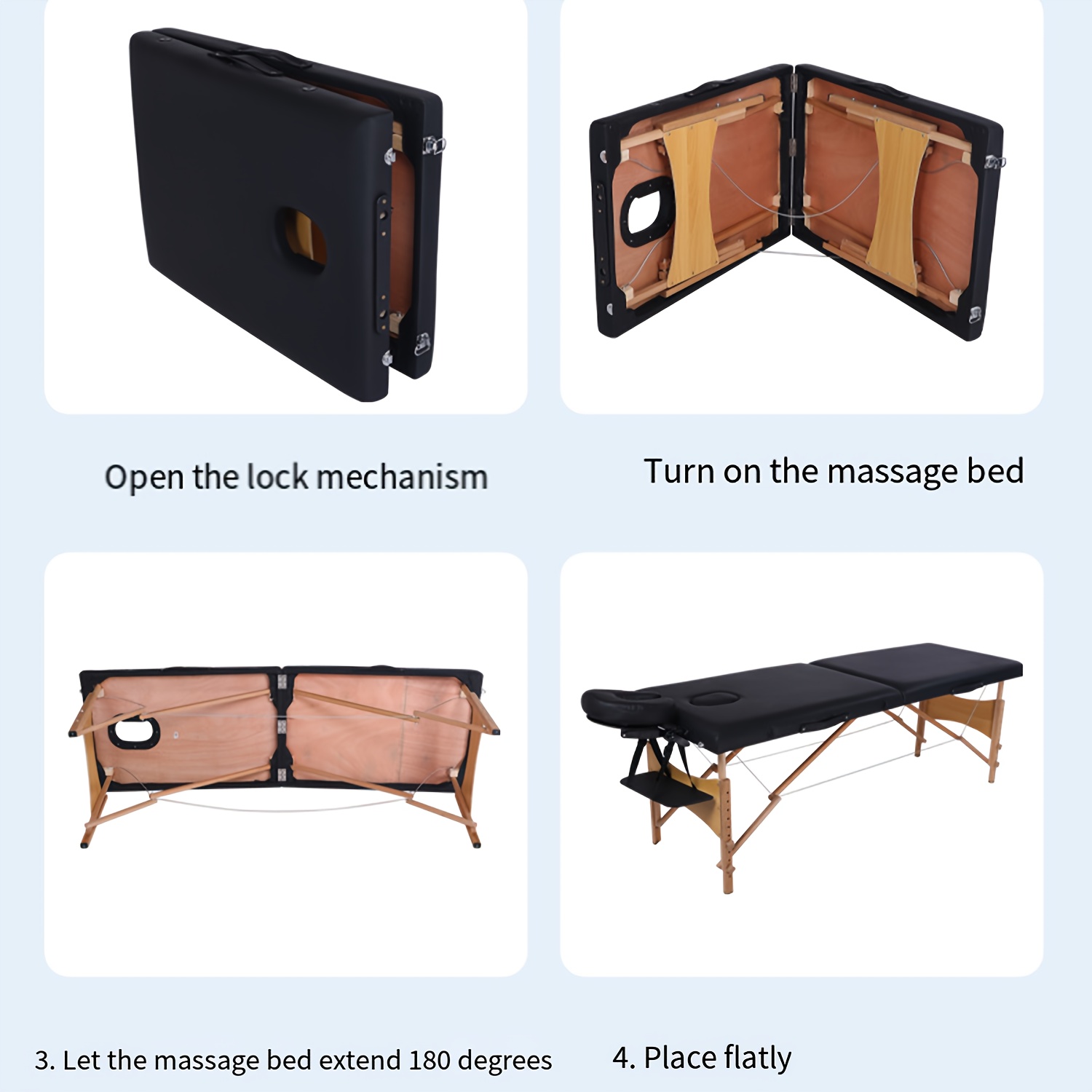 1pc Cama de Masaje Plegable Portátil - Cama de Spa de Cuerpo Completo con Orificios Faciales, Sintético Sintético, No Necesita Electricidad, Estructura Ligera y Robusta para Uso en el Hogar, Viajes, Salón, Spa - Cama de Masaje Portátil Profesional, Cama de Spa Portátil, Equipo de Salón, Cama de Spa Moderna, Cama de Spa Duradera, Cama de Masaje Para Masaje, Mesa de Masaje, Cama de Belleza, Mesa de Masaje Flexible, Mesa de Masaje Portátil, Mesa de Masaje Profesional, Cama Estética