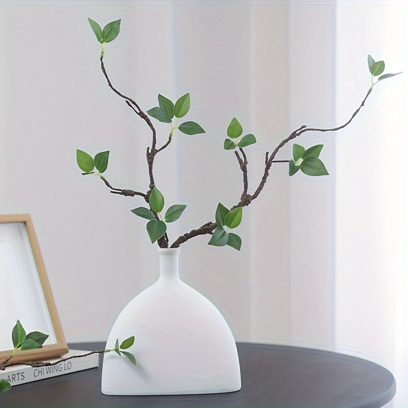 

Artificial Green Plant Branches 2pcs - Zen Foam Leaf Arrangements For Home, Living Room, Dining Table Decor, Antler Stem Dry Flower Stems For Wedding Party & Family Decoration