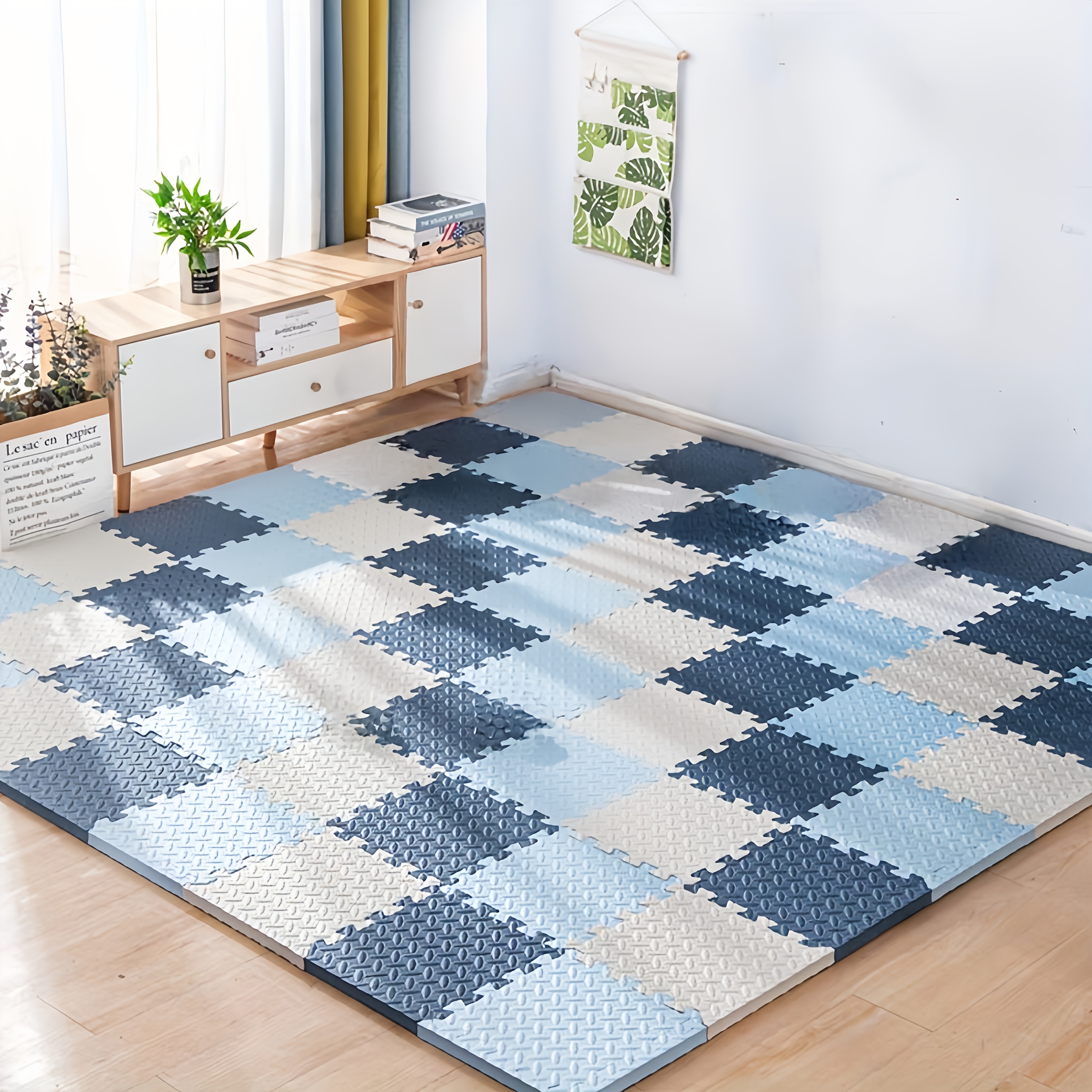 25pcs Christmas Interlocking Foam Floor Mat Puzzle Floor Mat For Treadmill, Fitness Equipment And Gymnastics - Eva Foam Room With Mat In Bedroom Is Soft, Safe And Easy To Clean