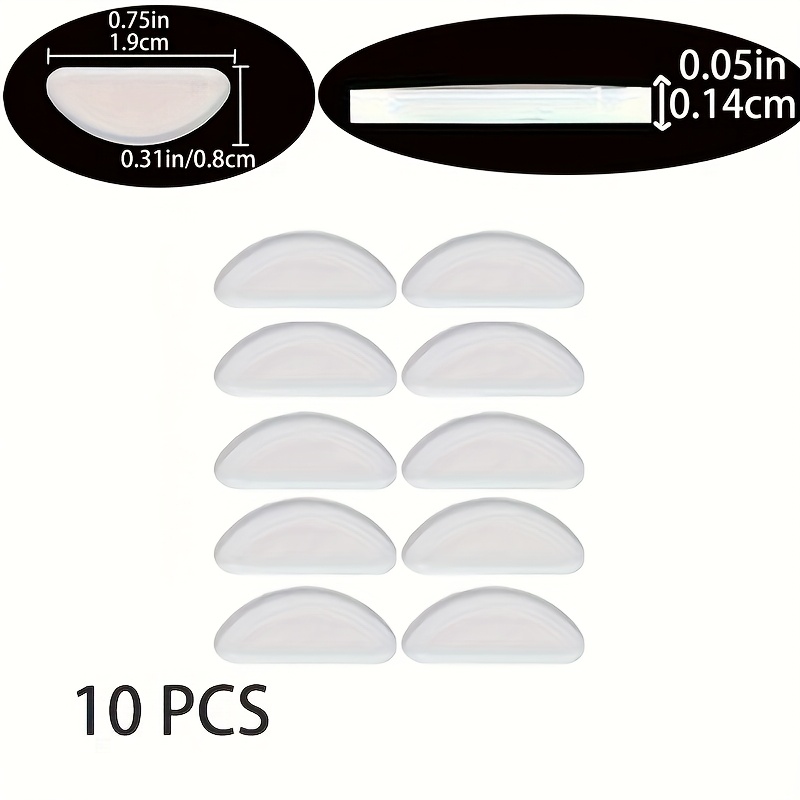 10/20pcs Glasses Nose Pads With Slip And Drop Rubber Nose Pads, Suitable For Glasses And Fashion Glasses, Reading Glasses, And Decorative Glasses. Nasal Pressure
