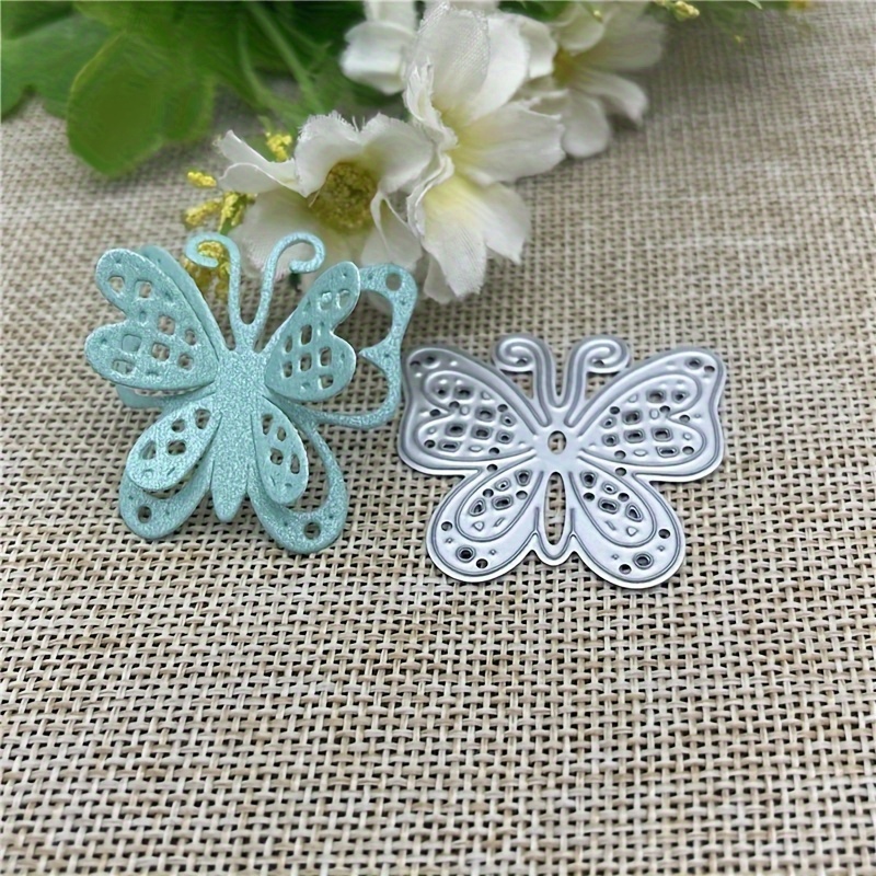 

Silver Grey Metal Butterfly Die-cuts For Diy Scrapbooking And Embossing - Animal Theme Craft Templates (1 Piece)