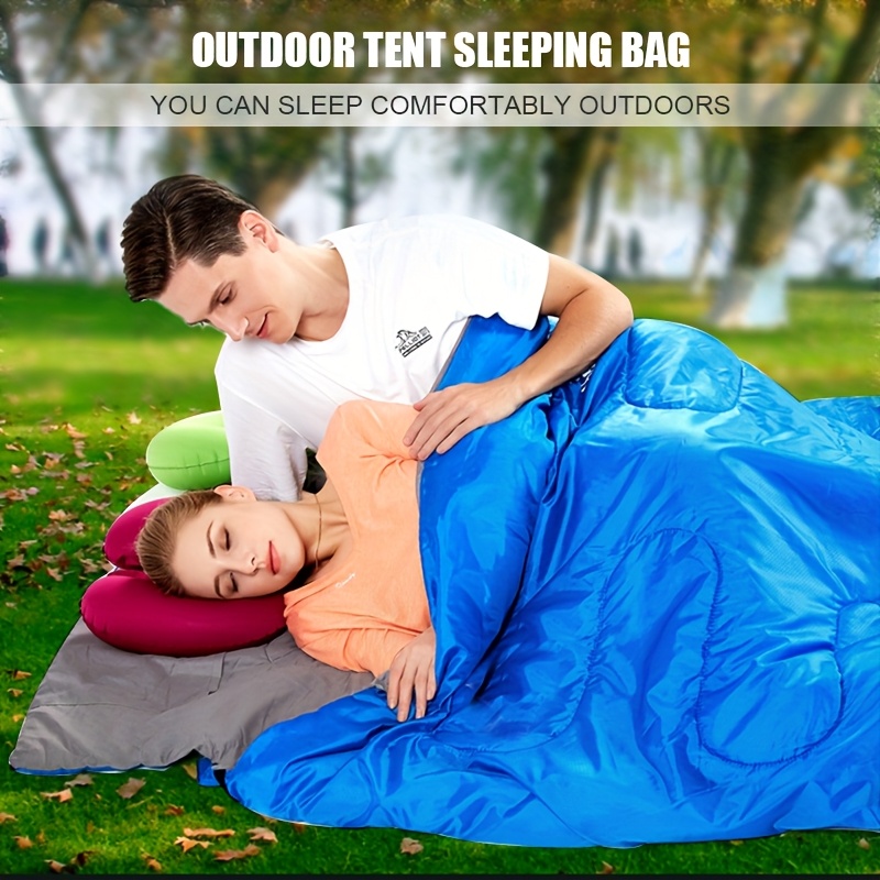 Outdoor Sleeping Bag, Double Adult Sleeping Bag, Lightweight And with Compact Bag, Oversized Camping Sleeping Bag, All-Season Sleeping Bag, Hiking Backpack with Compression Bag, Warm Camping, Hiking, Outdoor Travel, Hunting, Backpacking, Great Mother'S Day Gift, Spring Break Gift