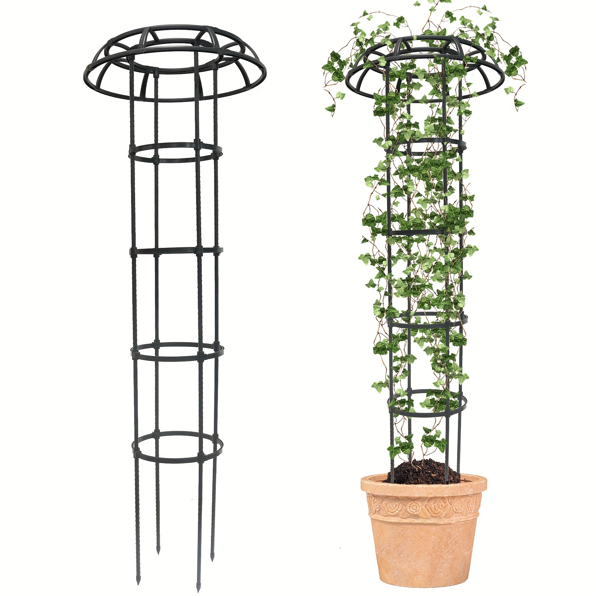 

1pc 65 Inch Splicing Plant Mushroom Top Climbing Support Frame, Outdoor Climbing Vine Flower Frame, Horticultural Flower Support Column Frame