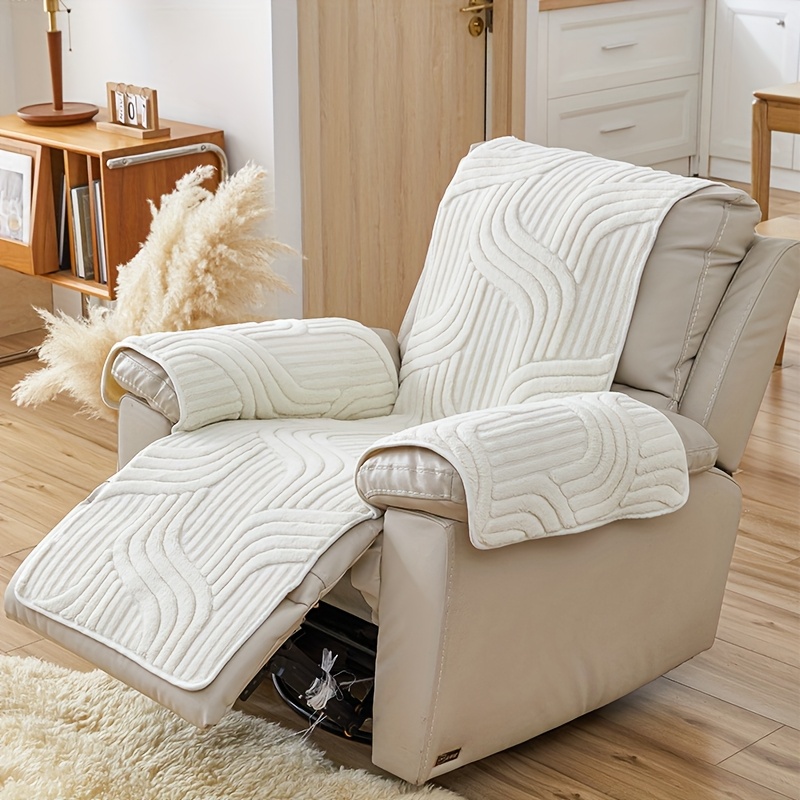 [1pc Soft Velvet Sofa Cover] 1pc Durable Pet-Friendly Soft Velvet Sofa Cover | Machine Washable Polyester Slipcover for Living Room and Office Decor | Mixed Color, 200-250gsm, Elastic-Band Couch Protector