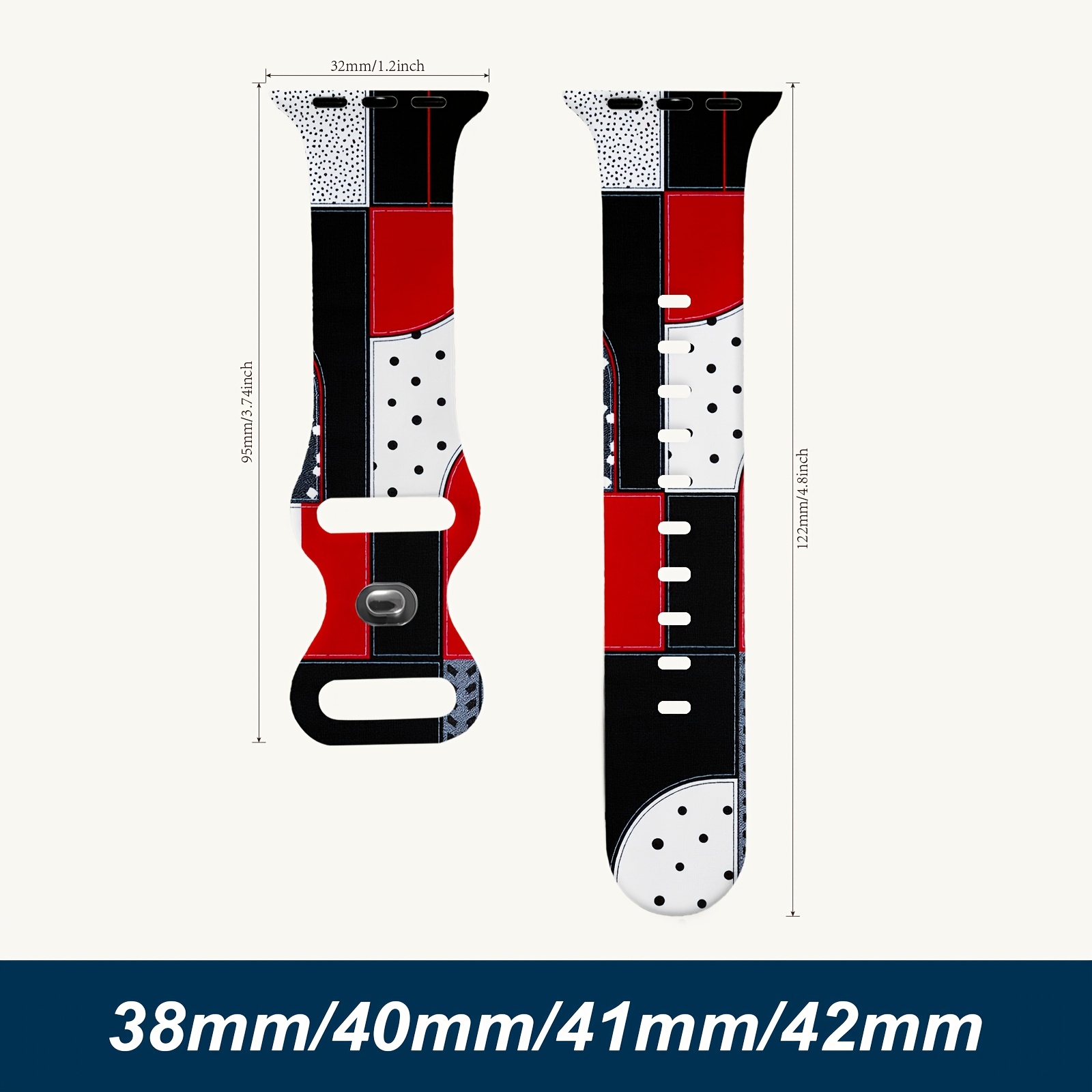 TEMU Bracelet en silicone compatible avec Apple Watch Séries 4/5/6/7/8/9/10 SE1/2 Ultra1/2/3, résistant à , séchage rapide, boucle robuste, fermeture