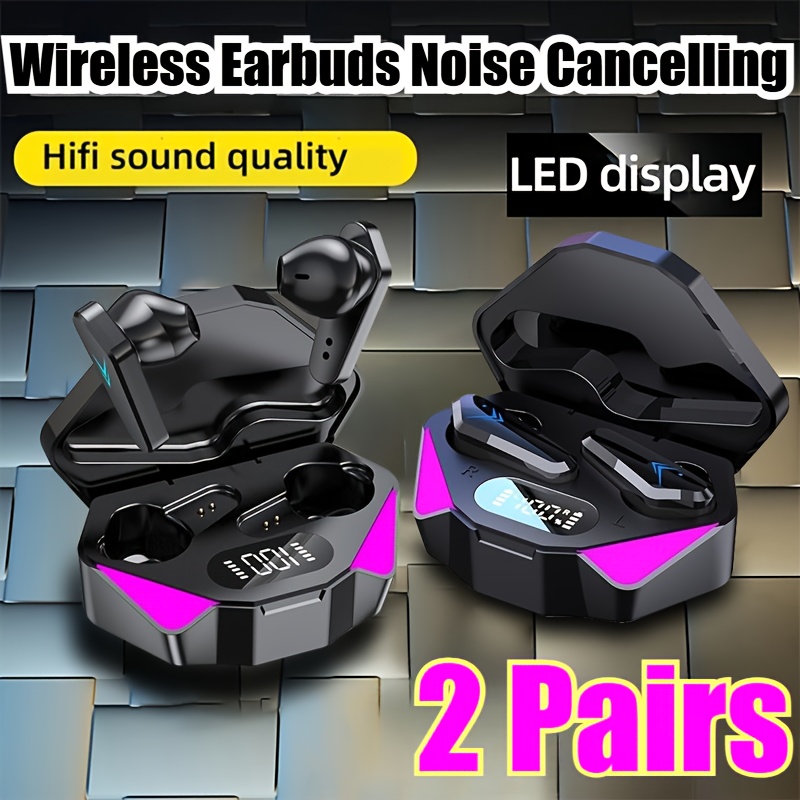 TEMU 4/3/ Oftrue Wireless Earbuds With Mic, New Smart Noise-canceling High- Cool Gaming Wireless Headphones, In-ear Noise-canceling Headset, Display,
