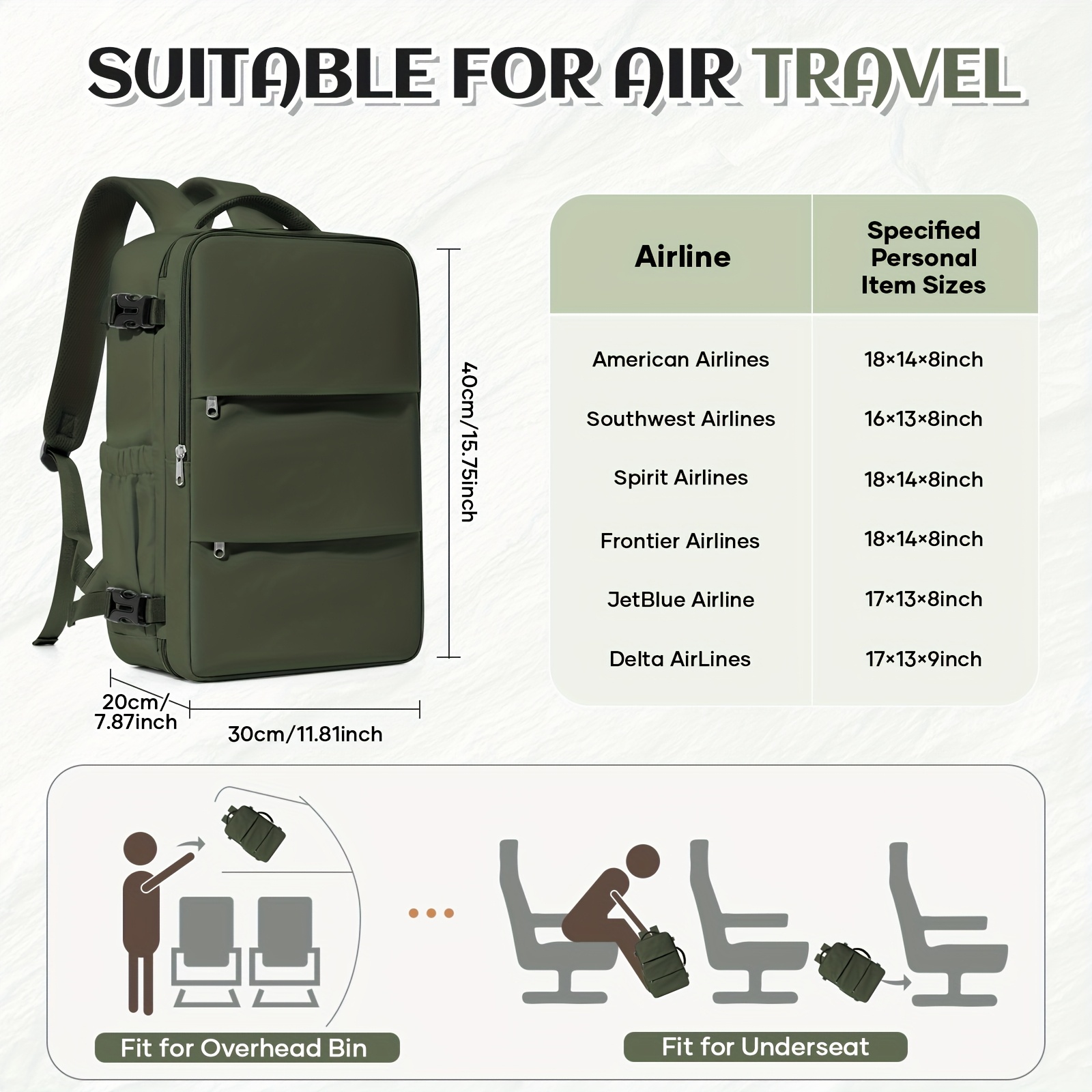 ryanair cabin bags 40x30x20 travel backpack large capacity - Temu