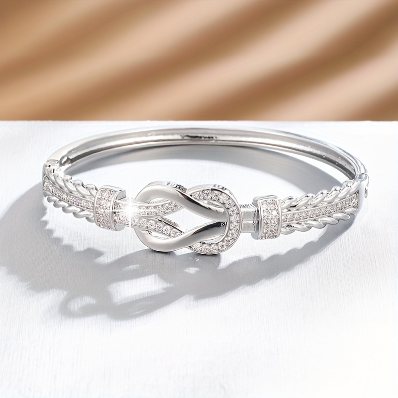 Zirconia Buckle Bracelet for Women