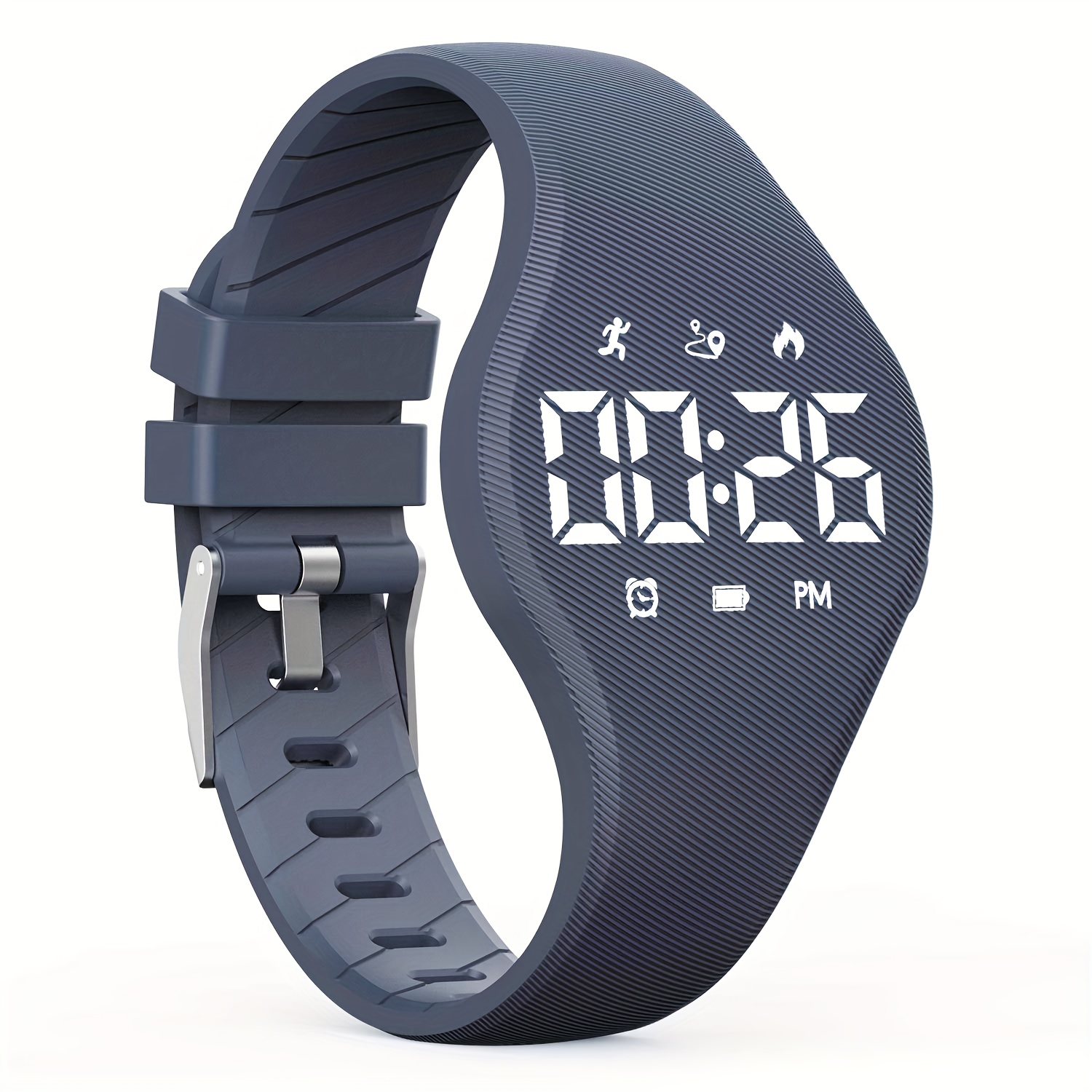 TEMU Wristwatch Featuring A Step Counter, Distance , Calorie Monitor, Stopwatch, Alarm, And Pedometer