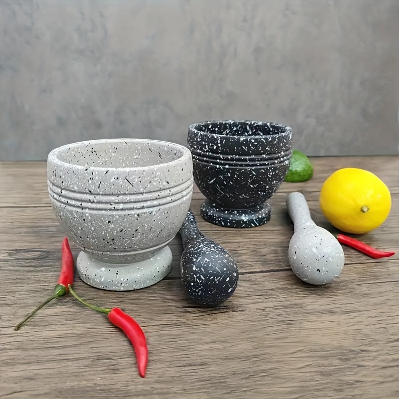 Keramik Mörser & Stößel Set 2-teilig – 6,1 Cm Durchmesser, Mit Bürste & Löffel, Für Gewürze, Kräuter, Pillen