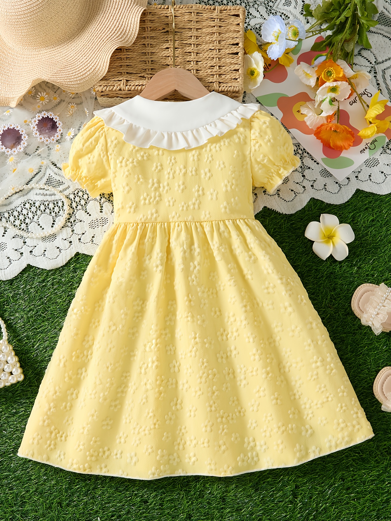 vestido verano niñas cuello vuelto dobladillo Temu Guatemala