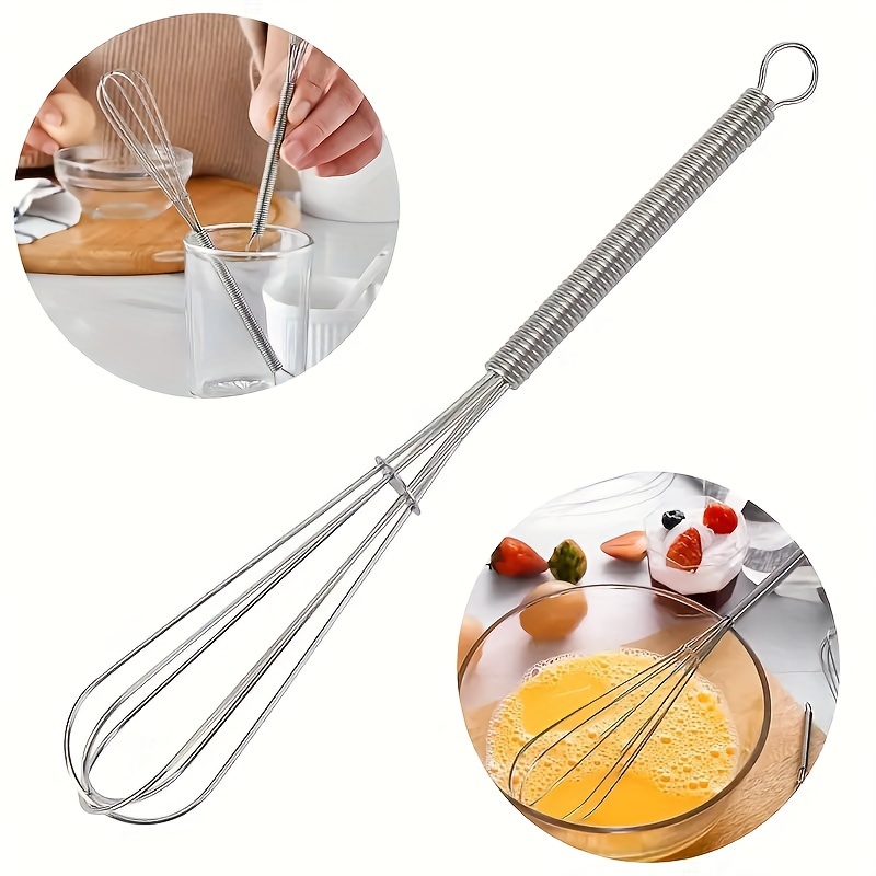 

Stainless Steel Mini Whisk - Gadget For Cooking, Mixing, Stirring, And Whipping, Ideal For Home And Restaurant Use, Machine Washable - 1 Piece