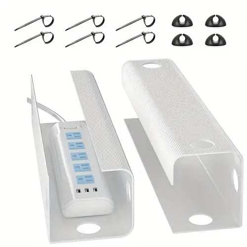 Computer Box Wire Mesh cable management under desk sold on Temu United States