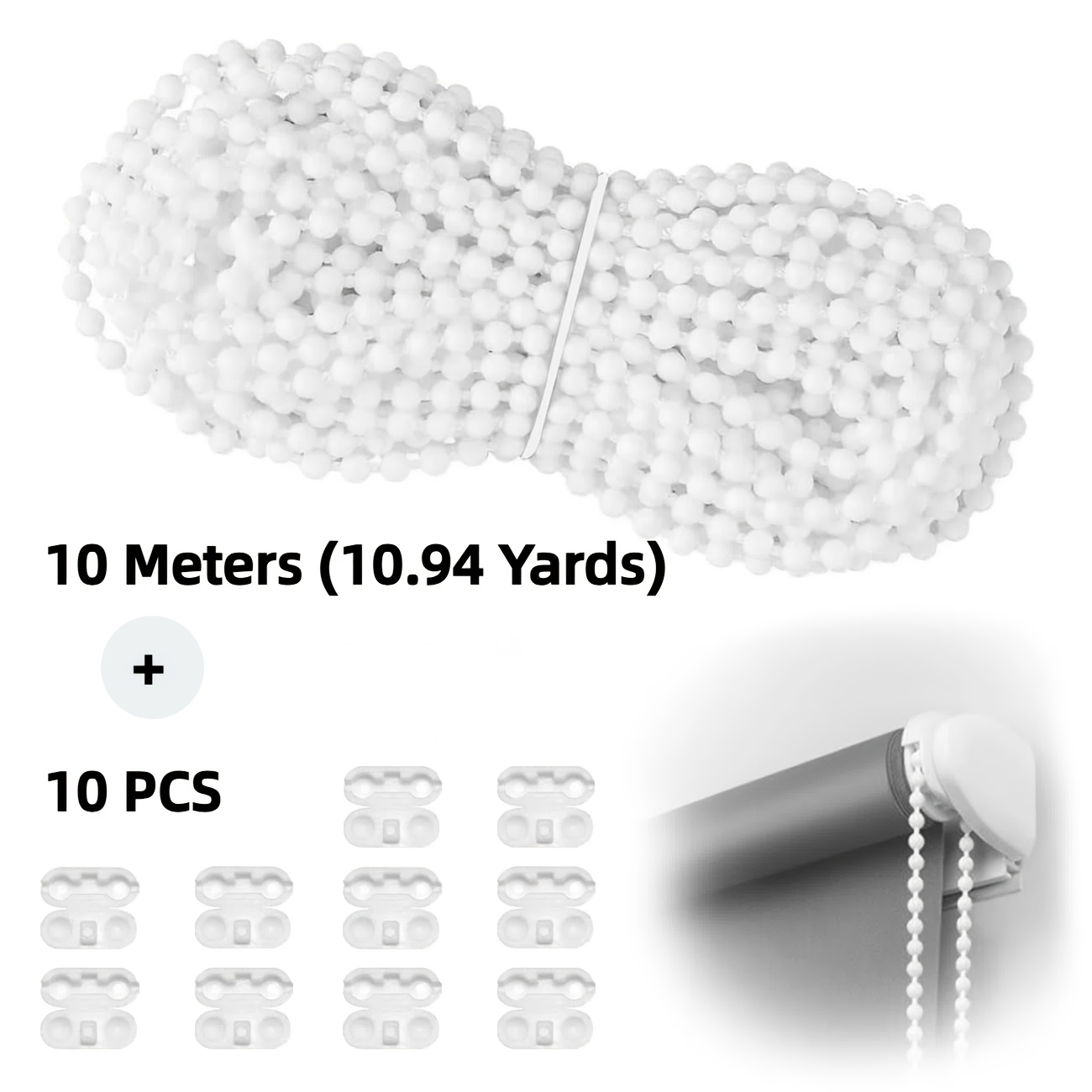 2mm Polyester Blind Lift Cord – Non-Stretch – Choose Your Colour: Black, White, Cream