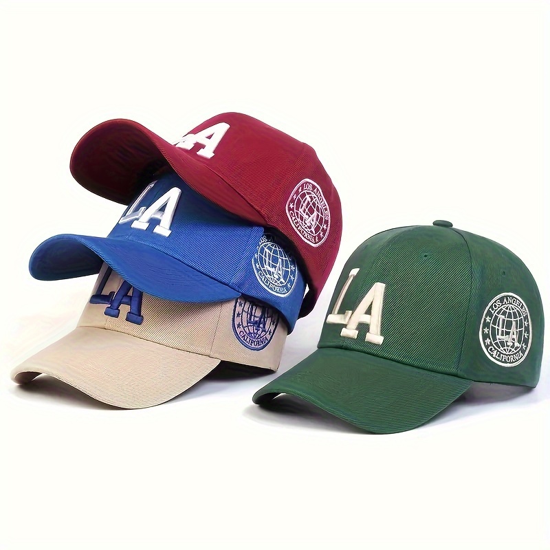 

Women La Letter Embroidered Baseball Hat Outdoor Adjustable Sunscreen Leisure Hat Spring Autumn Travel Tourism Beach Vacation